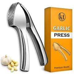 Garlic Press Mincer Ginger Crusher Squeezer Heavy Duty Metal Garlic Presser Chopper Slicer (Premium)