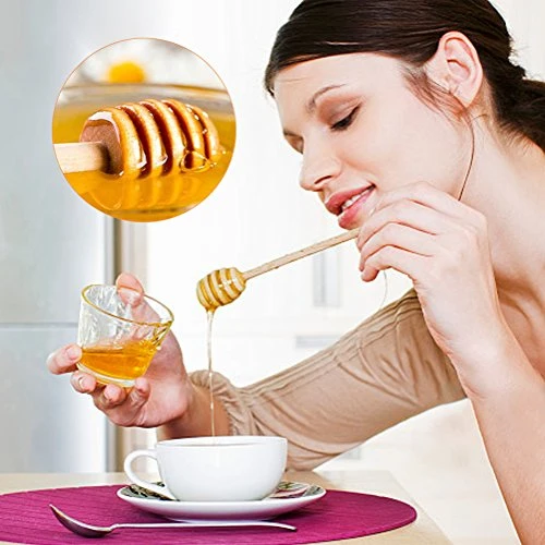 50Pcs Wooden Jam Honey Dipper, Mini Portable Honeycomb Sticks For Honey Jar Dispense Collecting Stirring Drizzle Honey Rod, Five Size For Choose(10cm) 4 50Pcs Wooden Jam Honey Dipper, Mini Portable Honeycomb Sticks For Honey Jar Dispense Collecting Stirring Drizzle Honey Rod, Five Size For Choose(10cm) - Image 4