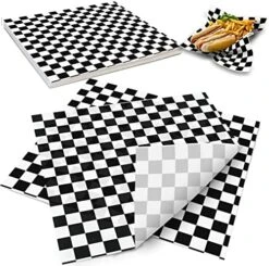 Deli Paper Sheets Sandwich Wrap Paper - 12x12" Food Wrapping Grease Resistant Checkered Liner Papers, Perfect For Restaurants, Barbecues, Picnics, Parties, Kids Meals, Outdoors - 250 Sheets -Peugeot Shop 51kjbYlCMYL. AC