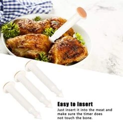Pcs Poultry Thermometer Roasted Chicken Disposable Temperature Meter For Cooking Turkey Chicken Beef Cooking Meat Pop Out Up Poultry Timer