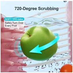 Fruit Cleaning Device, Large Salad Spinner, Fruit Vegetable Spinner With Bowl, Fruit Vegetable Cleaner With Spin Scrubber Brush, Salad Spinner, Vegetable Washer For Veggie Fruit -Peugeot Shop 51kxB5QssVL