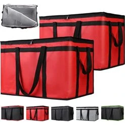 1-Pack Insulated Food Delivery Bag With Hard Bottom, XXX-Large Commercial Food Warmers For Uber Eats/Doordash, Black-Red Edge 26 1-Pack Insulated Food Delivery Bag With Hard Bottom, XXX-Large Commercial Food Warmers For Uber Eats/Doordash, Black-Red Edge -Peugeot Shop 51kzFX8GN2L