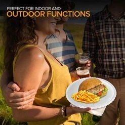 9” Paper Plate Holder In White (12 Count) - Paper Plate Holders Plastic Heavy Duty - Plastic Paper Plate Holder - Woven Paper Plate Holder - Paper Plate Holders Reusable -Peugeot Shop 51l6p5Y4BpL