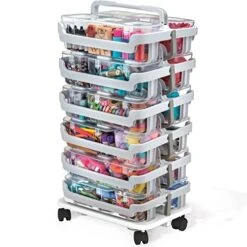 Stack 'N Go Caddy Wheel Base, Craft Organizer, Compatible With Deflecto Desk Supplies Organizer Caddy, White, 16"W X 3 1/4"H X 11"D (29443CR) -Peugeot Shop 51l7MmbjBcL