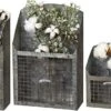 By Kathy Farmhouse Galvanized Wire Bins, Set Of 3, Vertical