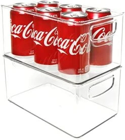 2 Pack Stackable Plastic Storage Organizer Container Bin, Stackable Storage Bins With Handler For Refrigerator, Pantry (10" X 6" X 5") 12 2 Pack Stackable Plastic Storage Organizer Container Bin, Stackable Storage Bins With Handler For Refrigerator, Pantry (10" X 6" X 5") -Peugeot Shop 51lA1b3GuL. AC