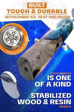 Chef Knife - 8 Inch - Valhalla Series - Premium 9CR18MOV HC Steel - Celestial Resin & Wood Handle - Razor Sharp Kitchen Knife - Professional Use - W/Leather Sheath -Peugeot Shop 51lDao7cQZL