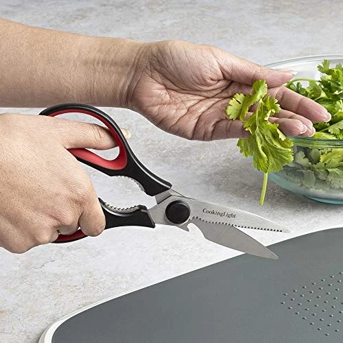 Heavy Duty Stainless Steel For Cutting Poultry, Fish, Meat And Herbs, Built-In Bottle Black And Red Kitchen Tools, 2 Piece Shears Set, Black/Red 4 Heavy Duty Stainless Steel For Cutting Poultry, Fish, Meat And Herbs, Built-In Bottle Black And Red Kitchen Tools, 2 Piece Shears Set, Black/Red - Image 4