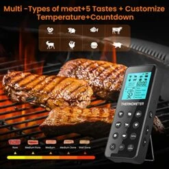 Wireless Meat Thermometer,300FT Digital Wireless Meat Thermometer With Alarm Function For The Oven, Grill, Kitchen (Wireless Thermometer) 10 Wireless Meat Thermometer,300FT Digital Wireless Meat Thermometer With Alarm Function For The Oven, Grill, Kitchen (Wireless Thermometer) -Peugeot Shop 51lIRlsZddL