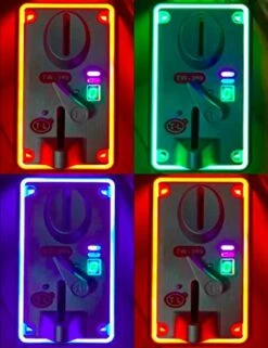 TW-389 Anti Finishing Colorful LED Light Coin Mech Acceptor Coins Selector For Arcade Machines/Toy Vending Machines/Slot Machine