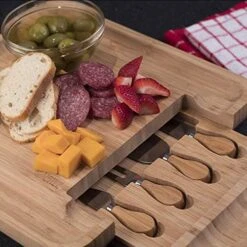 Utting Board By Commercial Chef- Premium Chopping Board- Kitchen Cutlery And Charcuterie Station For Serving Meats, Cheese And Vegetables, Bamboo (Large) -Peugeot Shop 51lVawWWCqL. AC