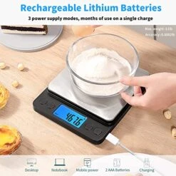 Upgraded Large Size Food Scale For Food Ounces And Grams, YONCON Kitchen Scales Digital Weight For Cooking, Baking, 5kg By 0.1g High Accurate Gram Scale With 2 Tray, Tare Function, LCD Display 8 Upgraded Large Size Food Scale For Food Ounces And Grams, YONCON Kitchen Scales Digital Weight For Cooking, Baking, 5kg By 0.1g High Accurate Gram Scale With 2 Tray, Tare Function, LCD Display -Peugeot Shop 51lZ6B6TirL