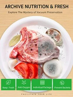 Syntus Vacuum Sealer Bags, 100 Gallon 11" X 16" Commercial Grade PreCut Bag, Food Vac Bags For Storage, Meal Prep Or Sous Vide 11 Syntus Vacuum Sealer Bags, 100 Gallon 11" X 16" Commercial Grade PreCut Bag, Food Vac Bags For Storage, Meal Prep Or Sous Vide -Peugeot Shop 51lZoNlKubL