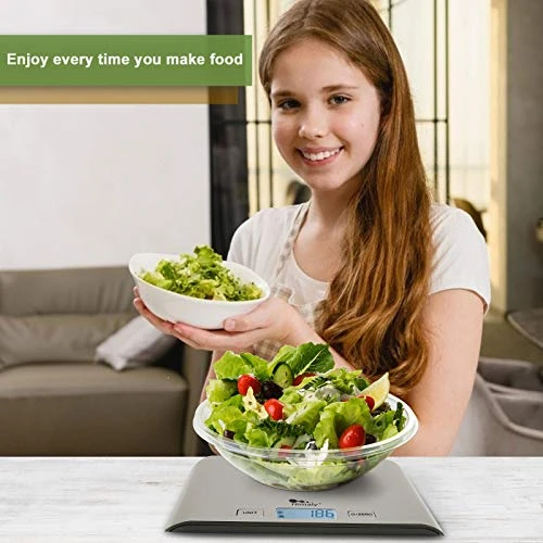 Digital Kitchen Food Scale 11 Lb Grams And Ounces Small Stainless Steel Backlit Silver For Cooking And Baking (Batteries Included) 7 Digital Kitchen Food Scale 11 Lb Grams And Ounces Small Stainless Steel Backlit Silver For Cooking And Baking (Batteries Included) - Image 7