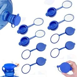 5 Gallon Water Jug Cap, 8PCS Silicone Leak And Spill Resistant Replacement Caps Plug, 5 Gallon Jug Lid For 55mm Water Bottles Plug, Reusable Caps No Spill Top Lid Cover Plug With Ring -Peugeot Shop 51llttRRRFL. AC