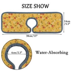 15" Microfiber Cloth Kitchen Faucet Absorbent Mat Splash Guard Drip Water Catcher Countertop Drying Protector Pads Faucet Behind For Bedroom Farmhouse Bright Cute Floral Print -Peugeot Shop 51loZNSVCIL