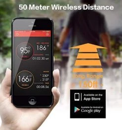 Bluetooth Smart Meat Thermometer For Grill Oven And Smoker, Cooking Food And Control Temperature Smart, Dual Stainless Steel Probes -Peugeot Shop 51lxXR2E75L