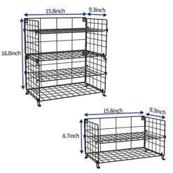 X-cosrack Adjustable Water Bottle Organizer,4-Tier Wall-Mounted Water Bottle Holder, Stackable Water Bottle Storage Rack For Kitchen Countertops,Pantry, Cabinet,Large(Patent No.:US D950,280 S) -Peugeot Shop 51m3pWOUKML