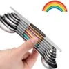 Magnetic Measuring Spoons Set Of 8 Stainless Steel Double Sided Teaspoon/Tablespoon For Dry Liquid Ingredients Fits In Spice Jars, Colorful Nesting Measuring Set+Leveler Kit For Cooking Baking