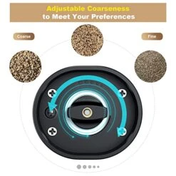 Electric Pepper Grinder, Battery Operated Automatic Salt And Pepper Grinder Set Mill, Adjustable Coarseness One-hand Button Control, 2 Packs -Peugeot Shop 51m8xmS3XCL