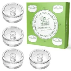 Of Plenty Fermentation Weights - NonSlip Grip Handle - For Fermenting Sauerkraut, Pickles, Kimchi In Wide Mouth Mason Jars - Lead/Cadmium Free - (Set Of 4)