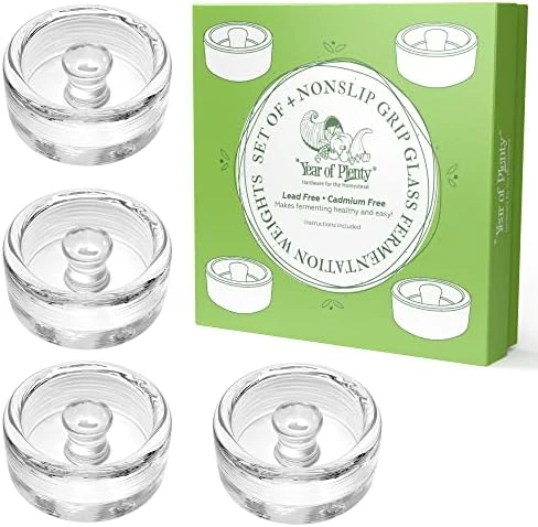 Of Plenty Fermentation Weights - NonSlip Grip Handle - For Fermenting Sauerkraut, Pickles, Kimchi In Wide Mouth Mason Jars - Lead/Cadmium Free - (Set Of 4) 5 Of Plenty Fermentation Weights - NonSlip Grip Handle - For Fermenting Sauerkraut, Pickles, Kimchi In Wide Mouth Mason Jars - Lead/Cadmium Free - (Set Of 4) - Image 5