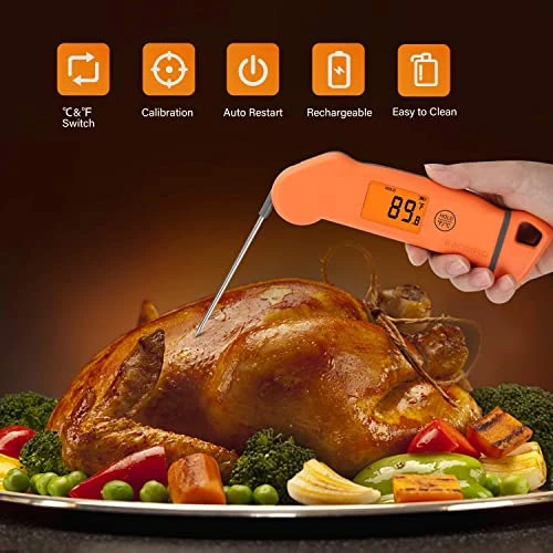 WiFi Grill Thermometer IBBQ-4T & Waterproof Instant Read Thermometer, Digital Rechargeable BBQ Thermometer With Timer Alarm Graph Calibration 4 Probes Magnet For Grilling, Smoker, Kitchen 5 WiFi Grill Thermometer IBBQ-4T & Waterproof Instant Read Thermometer, Digital Rechargeable BBQ Thermometer With Timer Alarm Graph Calibration 4 Probes Magnet For Grilling, Smoker, Kitchen - Image 5