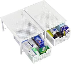 Tackable Cabinet Basket Drawer Organizer, White -Peugeot Shop 51mFgYziAnL
