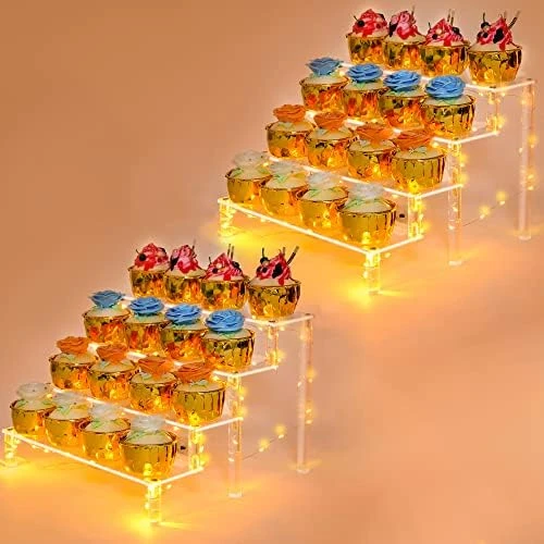 Display Shelf Cake Stand – 4 Tier Shelf Cake Pop Stand – Multifunctional And Durable Acrylic Stand – Mounting Hardware Included – Ideal For Desserts, Cosmetics, Glassware, Figurines 9 Display Shelf Cake Stand – 4 Tier Shelf Cake Pop Stand – Multifunctional And Durable Acrylic Stand – Mounting Hardware Included – Ideal For Desserts, Cosmetics, Glassware, Figurines - Image 9