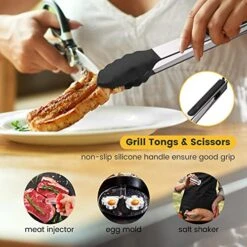 Griddle Accessories Kit, 44Pcs Flat Top Grill Accessories For Blackstone Griddle Accessories For Camp Chef BBQ Grill Tools Set Spatula Set With Scissors, Spatula, Scraper, Basting Cover -Peugeot Shop 51mPZ9ZPiiL