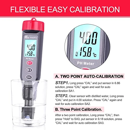 Poniie PH2022Plus Waterproof Digital PH Meter For Water Hydroponics Food Brewing W/Portable Toolkit Combo, 0.01 Resolution 3 Poniie PH2022Plus Waterproof Digital PH Meter For Water Hydroponics Food Brewing W/Portable Toolkit Combo, 0.01 Resolution - Image 3
