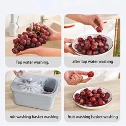 Washing Spinner Fruits | Fruit And Vegetable Washing Machine, Fruit Cleaning Device, Large Fruits Washing Spinner, 720 Degree Fruits Cleaning Spinner With Self-drain System (No Electricity Required) -Peugeot Shop 51mhoQSeHOL
