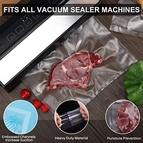 AENTGIU Food Vacuum Sealer Bags Roll With Cutter, 11"x150' BPA Free Vacuum Storage Bags Roll For Food Saver, Seal A Meal, Freezer Bags Space Saver For Vac Storage, Meal Prep Or Sous Vide 2 AENTGIU Food Vacuum Sealer Bags Roll With Cutter, 11"x150' BPA Free Vacuum Storage Bags Roll For Food Saver, Seal A Meal, Freezer Bags Space Saver For Vac Storage, Meal Prep Or Sous Vide - Image 2