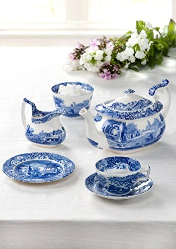 Spode Blue Italian Spice Jars | Set Of 6 | Beautiful And Functional Kitchen Décor | Made Of Fine Porcelain | 4 Inch Seasoning Storage Jars | Dishwasher Safe 3 Spode Blue Italian Spice Jars | Set Of 6 | Beautiful And Functional Kitchen Décor | Made Of Fine Porcelain | 4 Inch Seasoning Storage Jars | Dishwasher Safe - Image 3