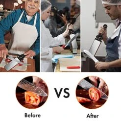 5-In-1 Knife Sharpener, Double-Sided Diamond Knife Sharpening Stone With 3 Slots For Coarse And Fine Grinding, Professional Sharpening Tool Knife Sharpeners For Knives Scissors (400/1000 Grit) -Peugeot Shop 51n494vbDYL