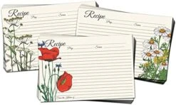 60 Pack 3x5 Double Sided Recipe Cards White | Flowers Daisies Poppy Garden Greenery | Simple Classic Clean Design (3 X 5 White 60 Pack) -Peugeot Shop 51n7uyj3WOL. AC
