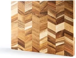 Acacia Wood Cutting Board, 18" Large Kitchen Chopping Board, Splicing Process Cutting Board With Inner Handle,18 X 13 X 1 Inch -Peugeot Shop 51n9bRgcyZL. AC