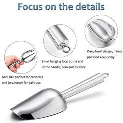 Mini Scoop, E-far 3 Ounce Stainless Steel Kitchen Utility Scoops, Ideal For Candy/Ice Cube/Flour/Sugar/Coffee Bean/Protein Powder, Food Grade & Anti Rust, Easy Clean & Dishwasher Safe (4 Pack) 17 Mini Scoop, E-far 3 Ounce Stainless Steel Kitchen Utility Scoops, Ideal For Candy/Ice Cube/Flour/Sugar/Coffee Bean/Protein Powder, Food Grade & Anti Rust, Easy Clean & Dishwasher Safe (4 Pack) -Peugeot Shop 51n9otjzGzL