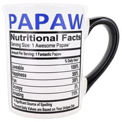 Papaw Mug, 16oz. Large Ceramic Papaw Coffee Mug, Papaw Gifts