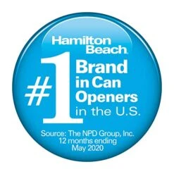 Hamilton Beach (76606ZA) Smooth Touch Electric Automatic Can Opener With Easy Push Down Lever, Opens All Standard-Size And Pop-Top Cans, Extra Tall, Black And Chrome -Peugeot Shop 51nR9bTfo5L