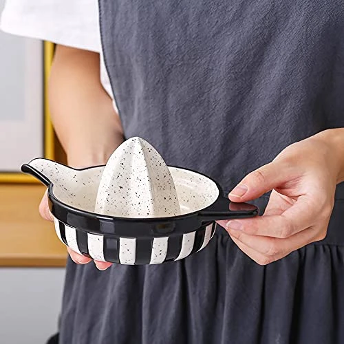 Manual Juicer Ceramic Citrus Press Juicer, Fruit Juicer Orange Lemon Lime Manual Hand Squeezer, Black 7 Manual Juicer Ceramic Citrus Press Juicer, Fruit Juicer Orange Lemon Lime Manual Hand Squeezer, Black - Image 7