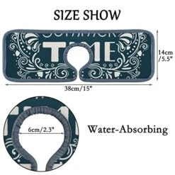 15" Microfiber Cloth Kitchen Faucet Absorbent Mat Splash Guard Drip Water Catcher Countertop Drying Protector Pads Faucet Behind For Bedroom Farmhouse Summer Time 2PCS -Peugeot Shop 51nUSGEpFLL