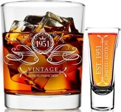 Vintage 1973 Aged To Perfection 50th Whiskey Glass + Shot Glass, 50th Birthday Gifts For Men, 50th Birthday Decorations Men, Mens 50th Birthday Gift Ideas, 50th Glass, 50th Party Favors -Peugeot Shop 51nXyeuRYvL. AC