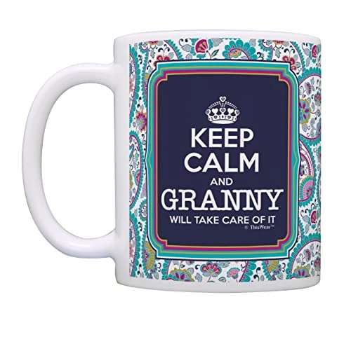 Granny Mother's Day Gift Keep Calm Granny Will Take Care Of It Gift Coffee Mug Tea Cup Paisley 2 Granny Mother's Day Gift Keep Calm Granny Will Take Care Of It Gift Coffee Mug Tea Cup Paisley - Image 2