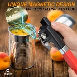 Multifunctional Safe Cut Can Opener & Bottle Opener, Ergonomic Smooth Edge Can Opener With Magnetic Lid Catch, Easy Grip, Effortless Can Opener For Kitchen & Restaurant (Red + Black) 9 Multifunctional Safe Cut Can Opener & Bottle Opener, Ergonomic Smooth Edge Can Opener With Magnetic Lid Catch, Easy Grip, Effortless Can Opener For Kitchen & Restaurant (Red + Black) -Peugeot Shop 51na3a5temL