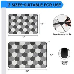 Dish Drying Mat For Kitchen Counter [Hide Stain] Super Absorbent, Non-Slip, Heat-Resistant, Great For Dishes, Rack Pad, Kitchen Counter, Coffee Maker, Coffee Bar Accessories, 19 X 12 Inch Grid -Peugeot Shop 51nbTLraYWL