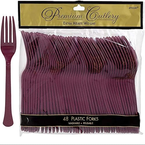 Amscan Clear Premium Heavy Weight Plastic Forks, Pack Of 48 2 Amscan Clear Premium Heavy Weight Plastic Forks, Pack Of 48 - Image 2