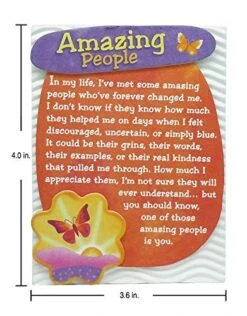 Easel Print With Magnet "Amazing People" 4.9 X 3.6 In., Perfect "Thank You," Birthday, Christmas, Or "Thinking Of You" Gift For A Friend, Teacher, Or Loved One -Peugeot Shop 51niBMCREDL