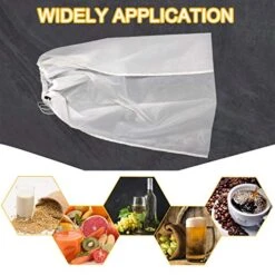 NYTiger 5 PACK Extra Large (26" X 22") Brew Bags Reusable Nylon Fine Mesh For Fruit Cider Apple Grape Wine Press Drawstring Straining Brew In A Bag -Peugeot Shop 51ns3jHSM7L