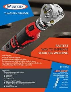 Sharpie DXCL Hand-Held Cordless Tungsten Sharpener Grinder, Adjustable 15°- 45°, Diamond Ground Tapers (Auburn Red/Black Ops) -Peugeot Shop 51nwLy1JBML